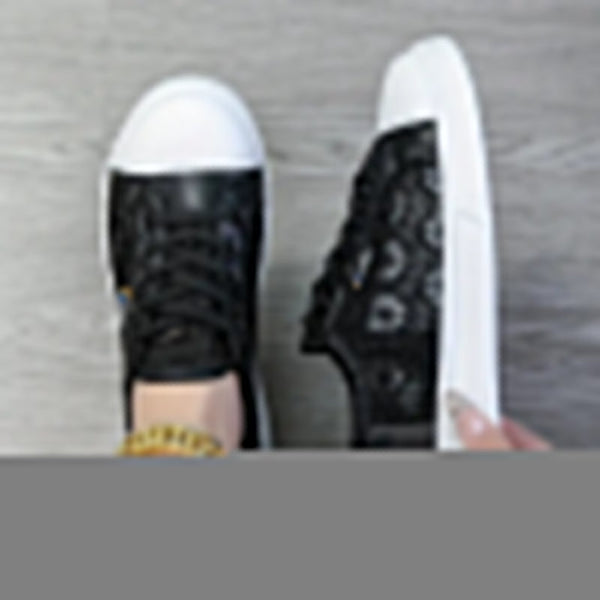 Women's Floral Lace-Up Casual Shoes