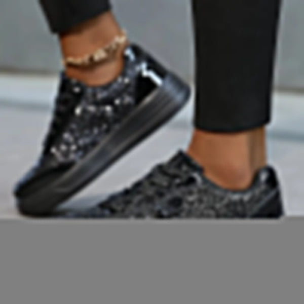 Sequined Flat-soled Casual Sneakers
